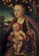 Lucas Cranach the Elder THe Virgin and Child under the Apple-tree oil painting picture wholesale